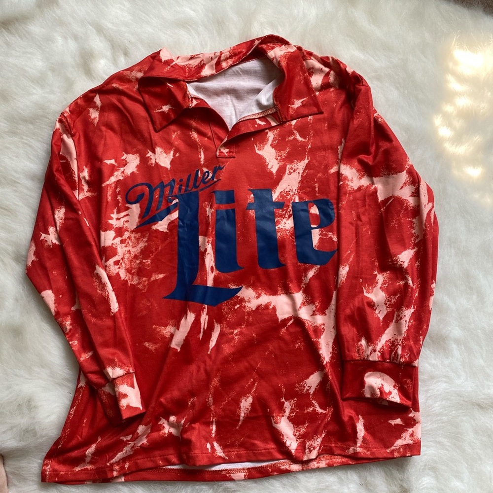 vintage miller lite pullover